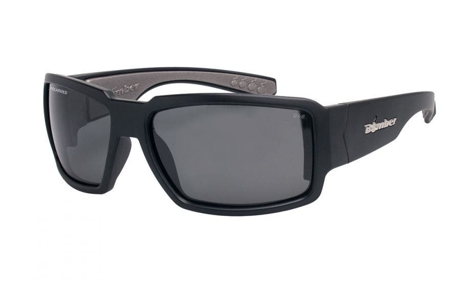 Bomber Eyewear Boogie Bomb Matte Black sunglasses (quarter view)