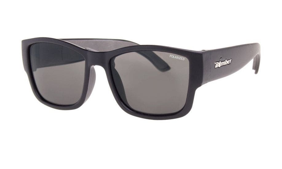 Bomber Eyewear Gomer Bomb Matte Black sunglasses (quarter view)
