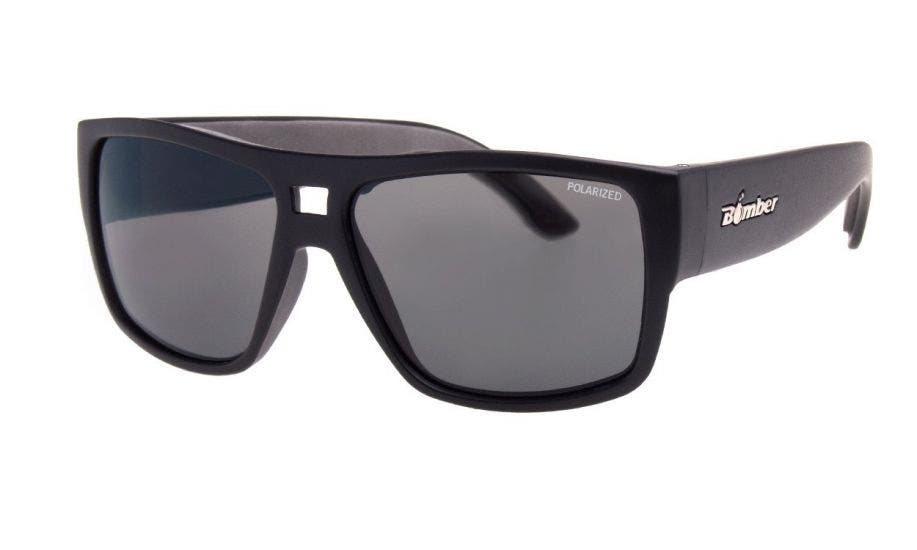 Bomber Eyewear Irie Bomb Matte Black sunglasses (quarter view)