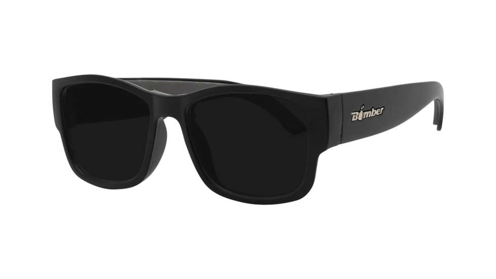 Bomber Eyewear Gomer Bomb Matte Black sunglasses (quarter view)
