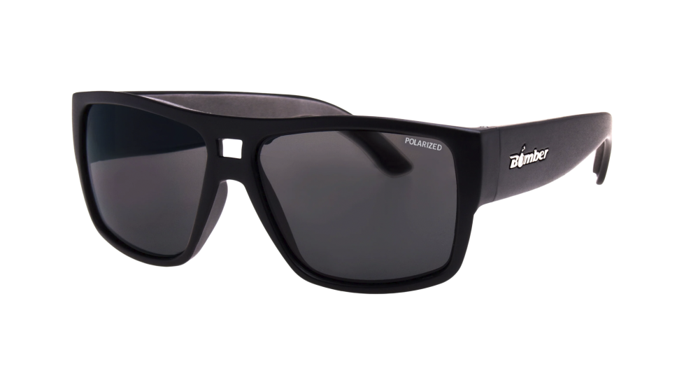 Bomber Eyewear Irie Bomb Matte Black sunglasses (quarter view)