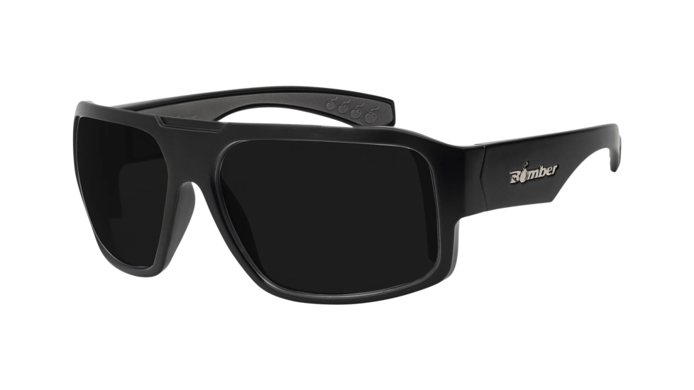 Bomber Eyewear Mega Bomb ANSI Matte Black sunglasses (quarter view)