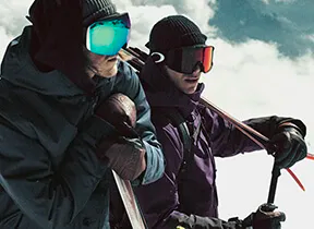 person wearing snow goggles